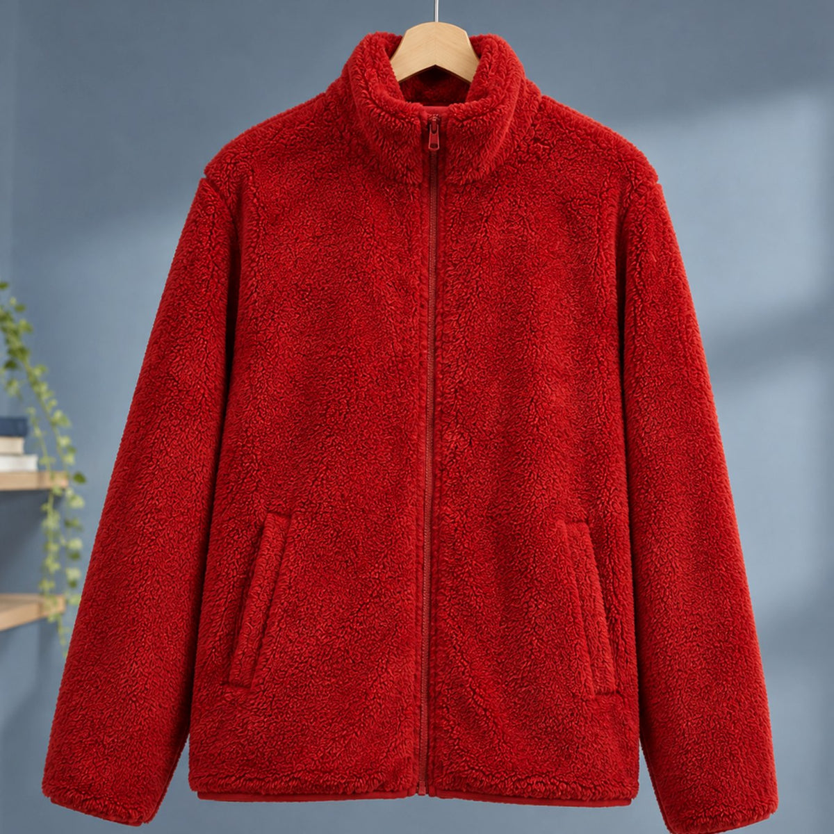 Layla | Women's Plush Sherpa Full-Zip Stand-Collar Fleece Jacket