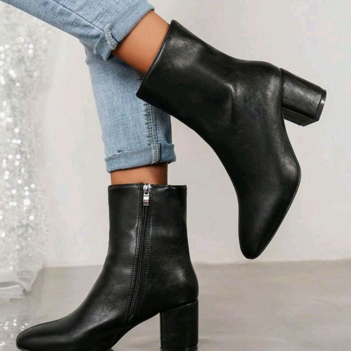 Harper | Women's Pointed-Toe Block-Heel Side-Zip Ankle Boots