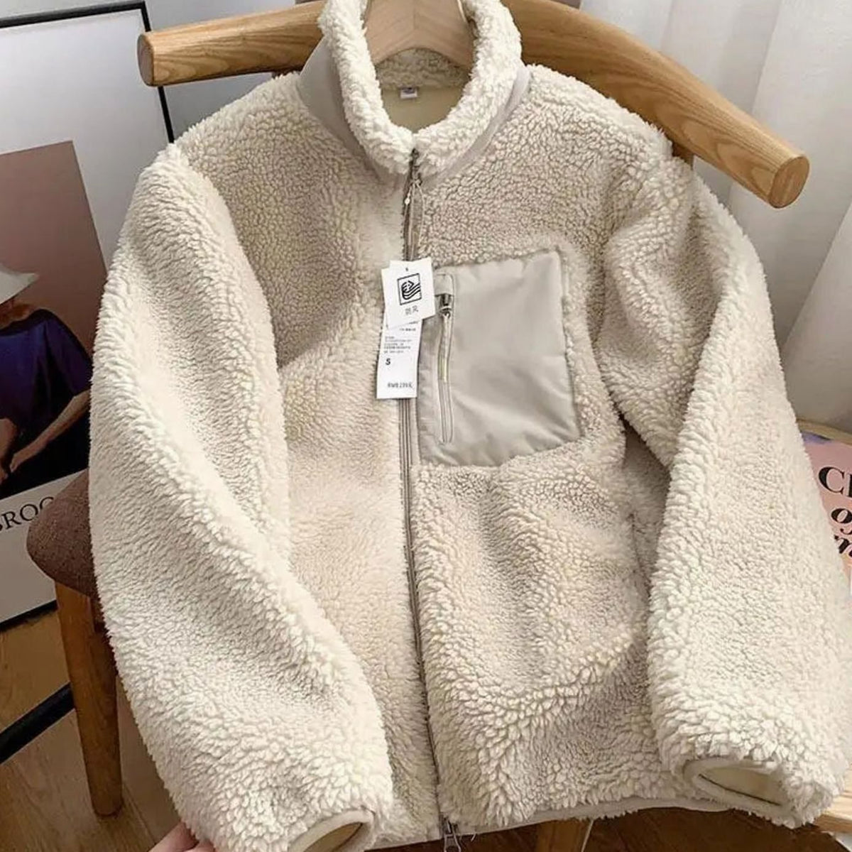 Madison | Women's Relaxed-Fit Full Zip-Up Sherpa Fleece Jacket