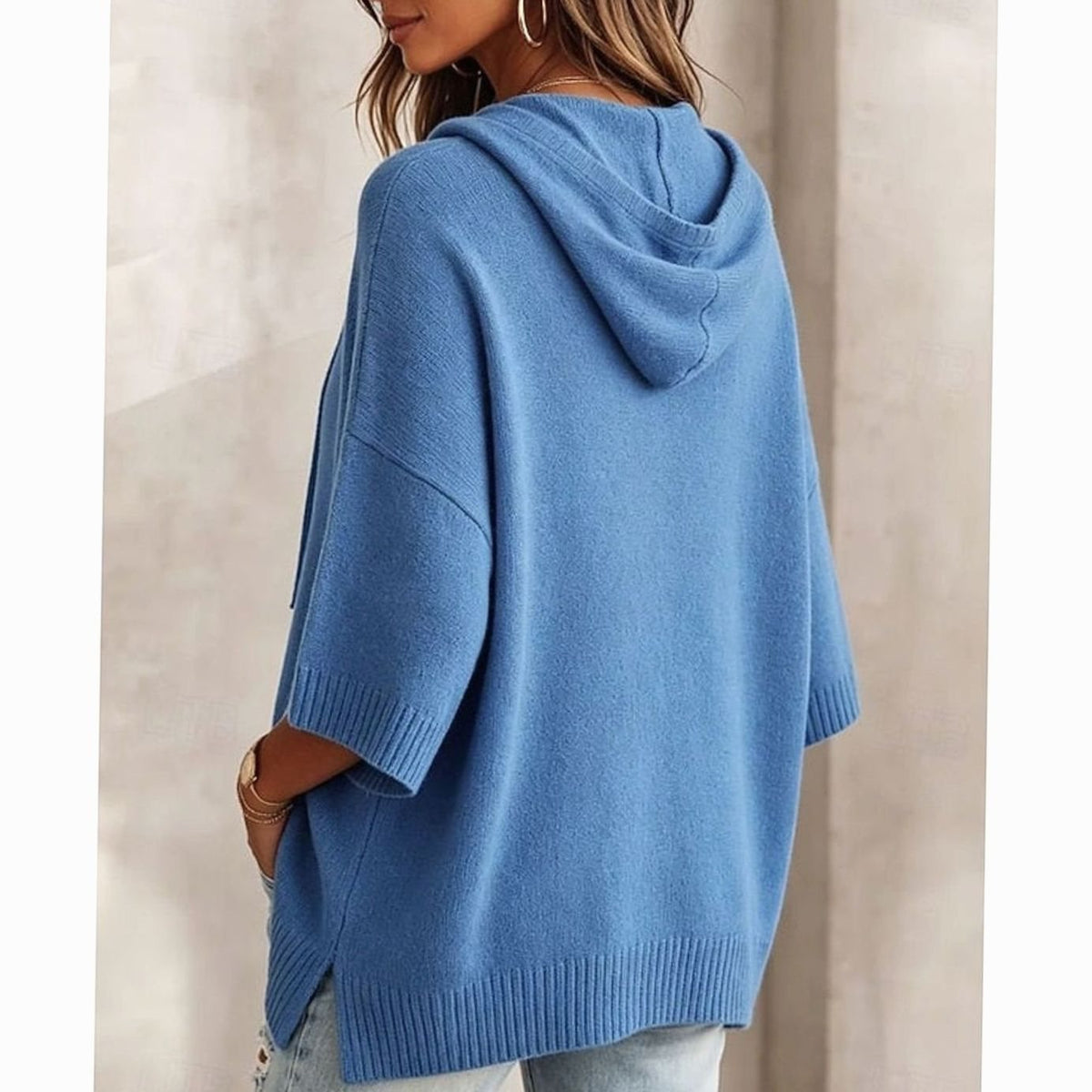 Camila | Women's Relaxed-Fit Hooded Knit Drawstring Sweater
