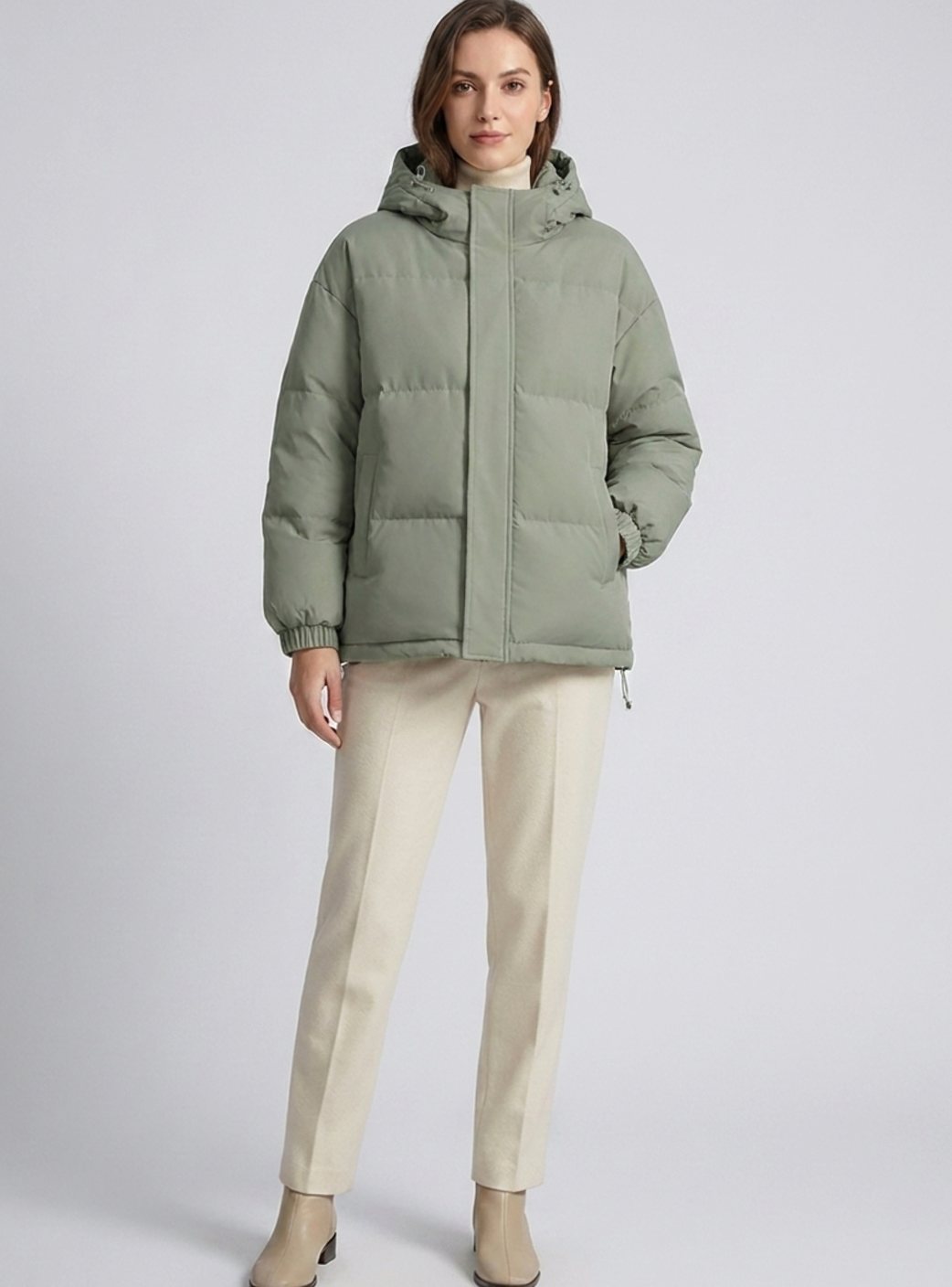 Madison | Women's Relaxed-Fit Hooded Puffer Jacket Drop-Shoulder Coat