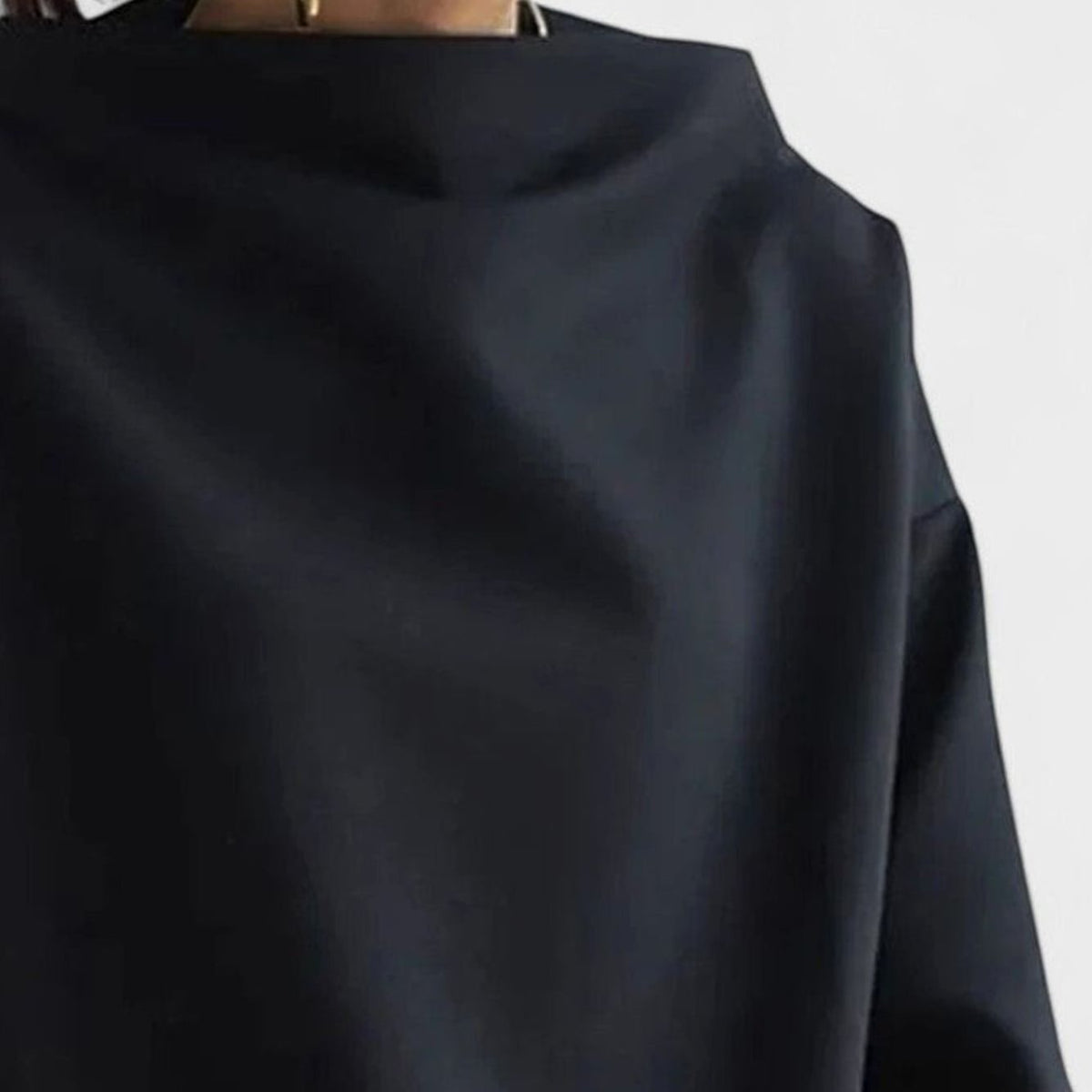 Isabella | Women's Relaxed-Fit Mock-Neck Long-Sleeve Elegant Top