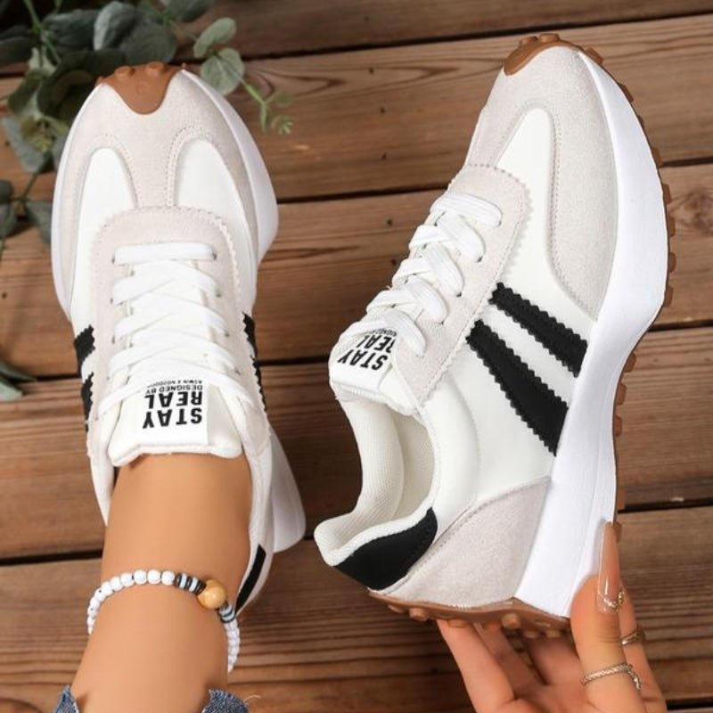 Charlotte | Women's Retro Platform Chunky Lace-Up Sneakers