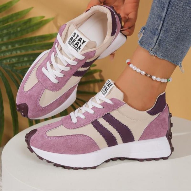 Charlotte | Women's Retro Platform Chunky Lace-Up Sneakers