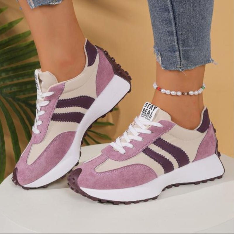 Charlotte | Women's Retro Platform Chunky Lace-Up Sneakers