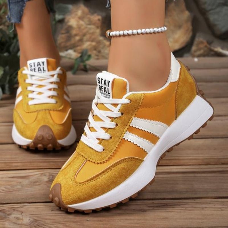 Charlotte | Women's Retro Platform Chunky Lace-Up Sneakers