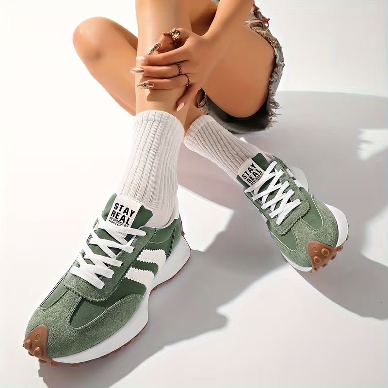Charlotte | Women's Retro Platform Chunky Lace-Up Sneakers