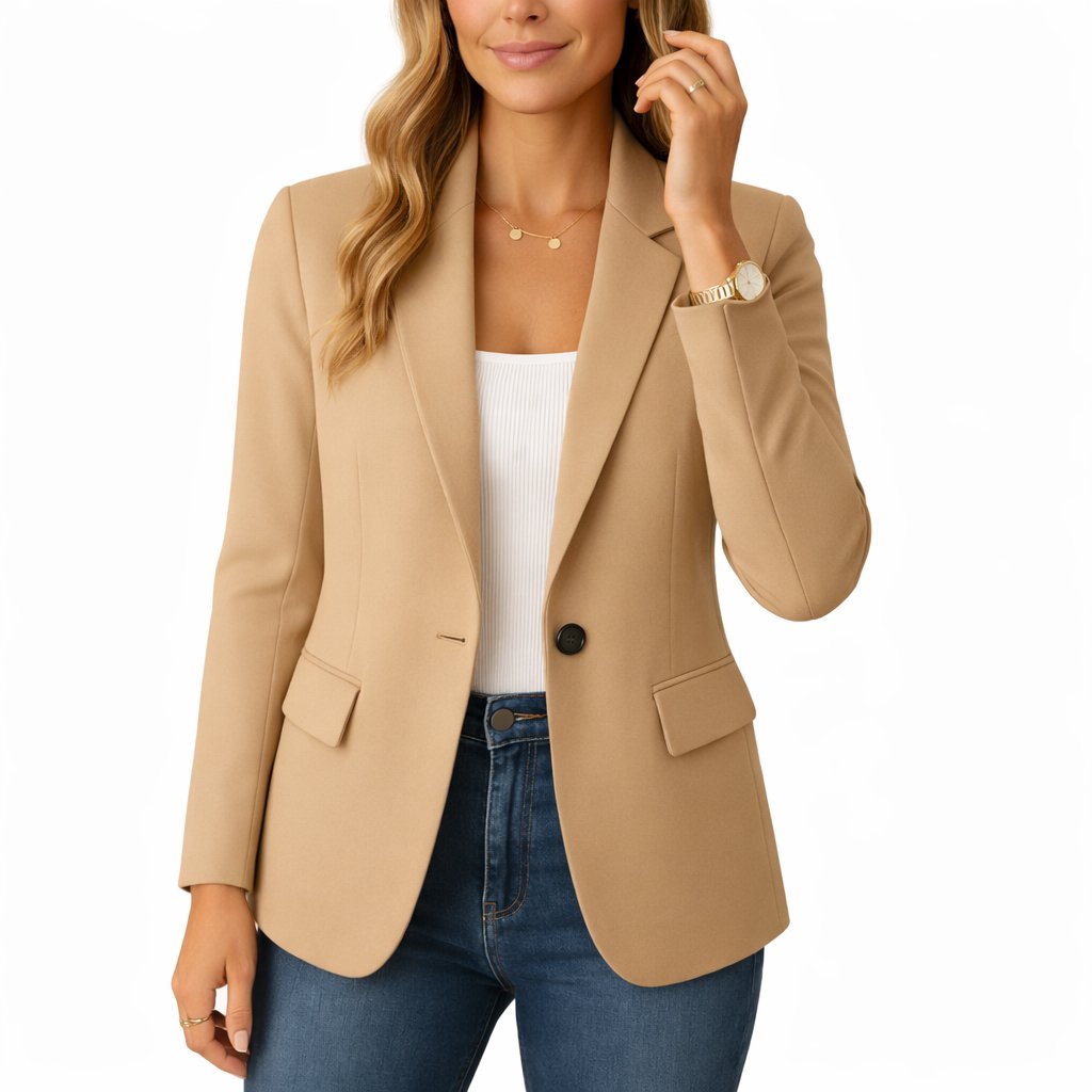 Emma | Women's Slim-Fit Single-Button Stretch Tailored Blazer