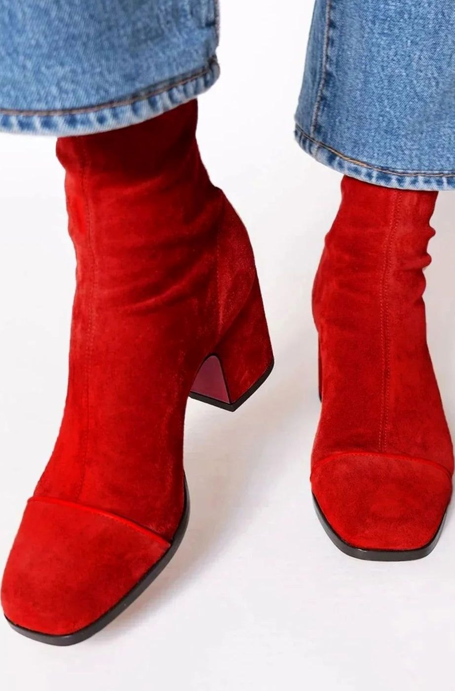 Penelope | Women's Suede Block-Heel Leopard-Toe Zip Ankle Boots