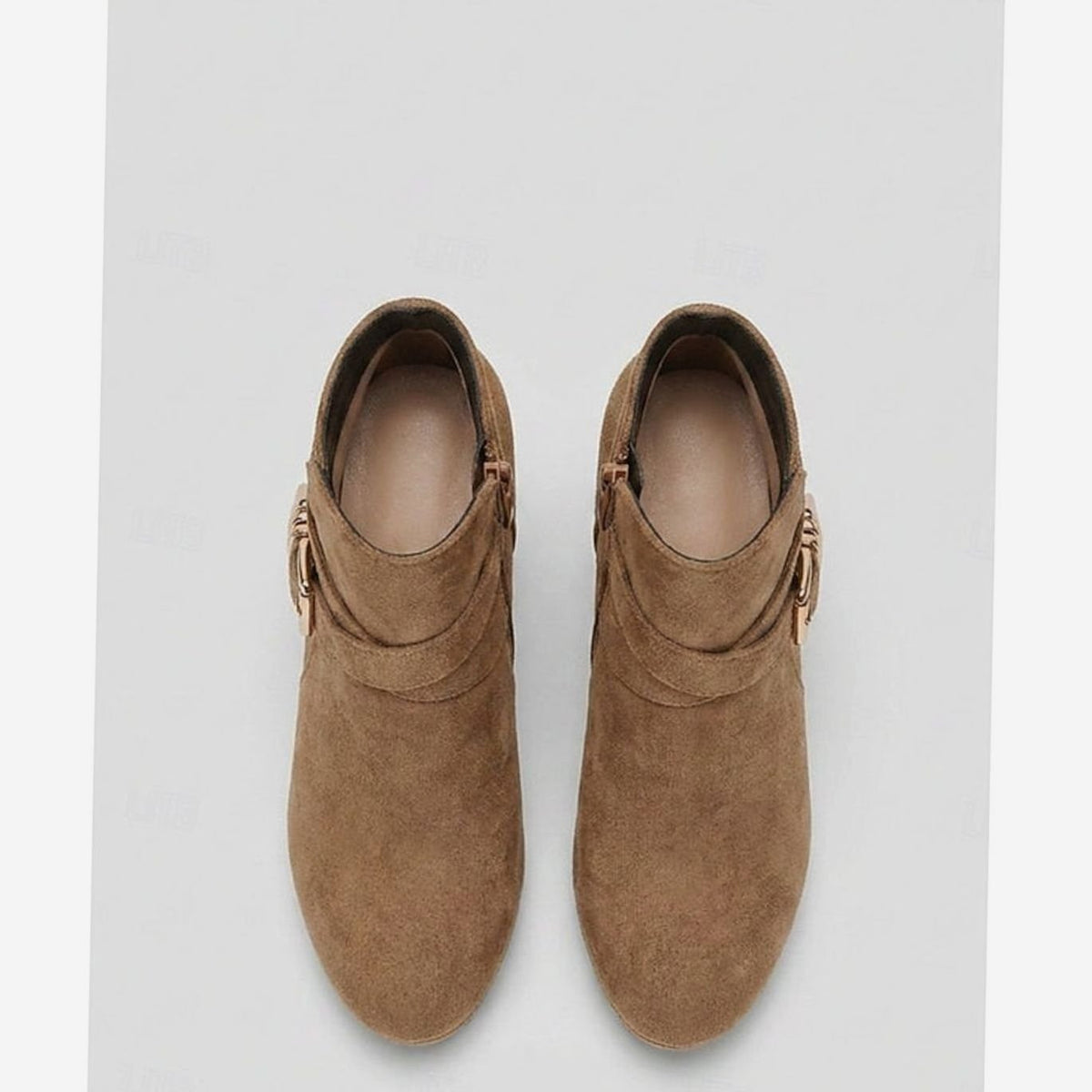 Evelyn | Women's Suede Buckle-Strap Block Heel Ankle Boots