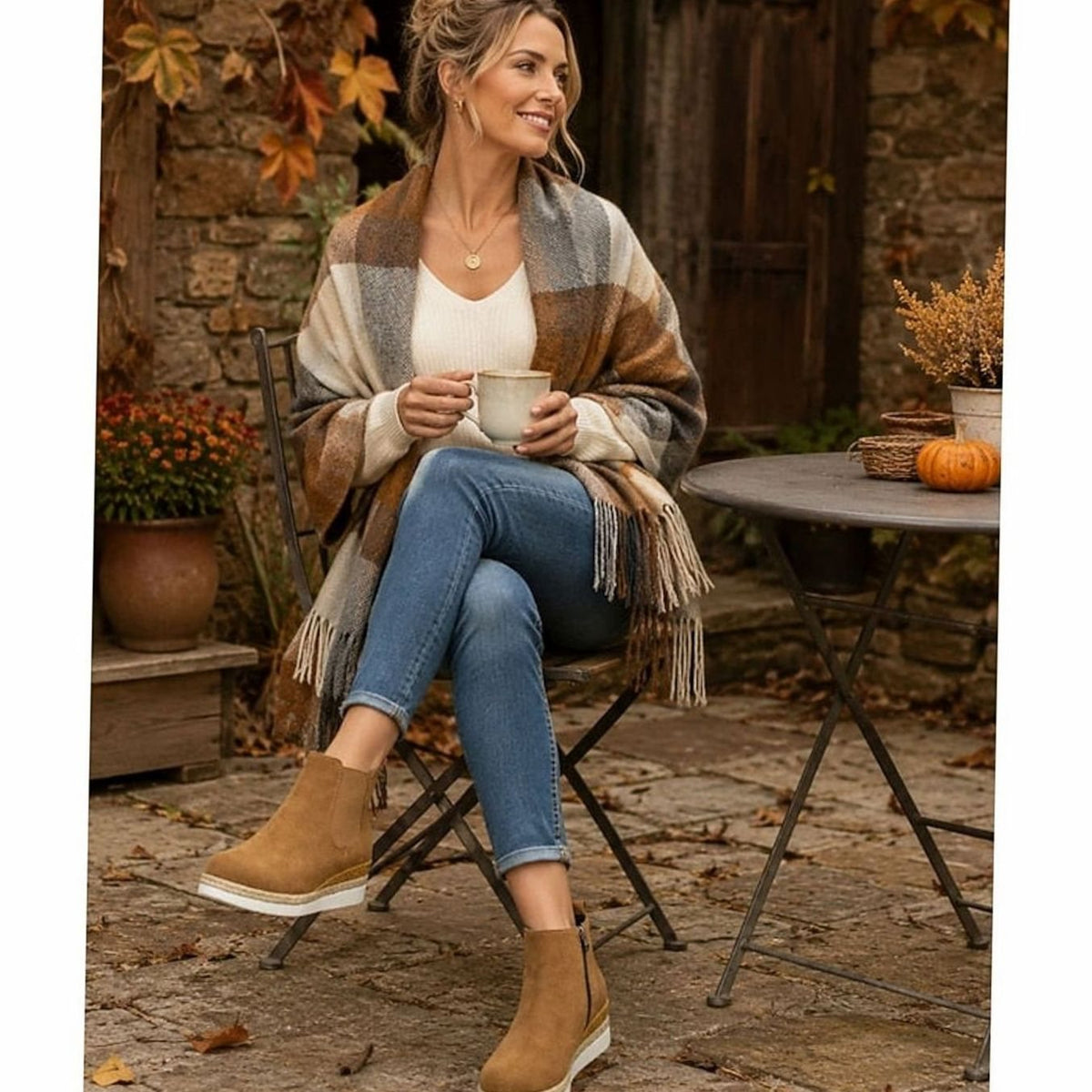 Aria | Women's Suede Wedge Ankle Boots Zipper Side-Panel Booties