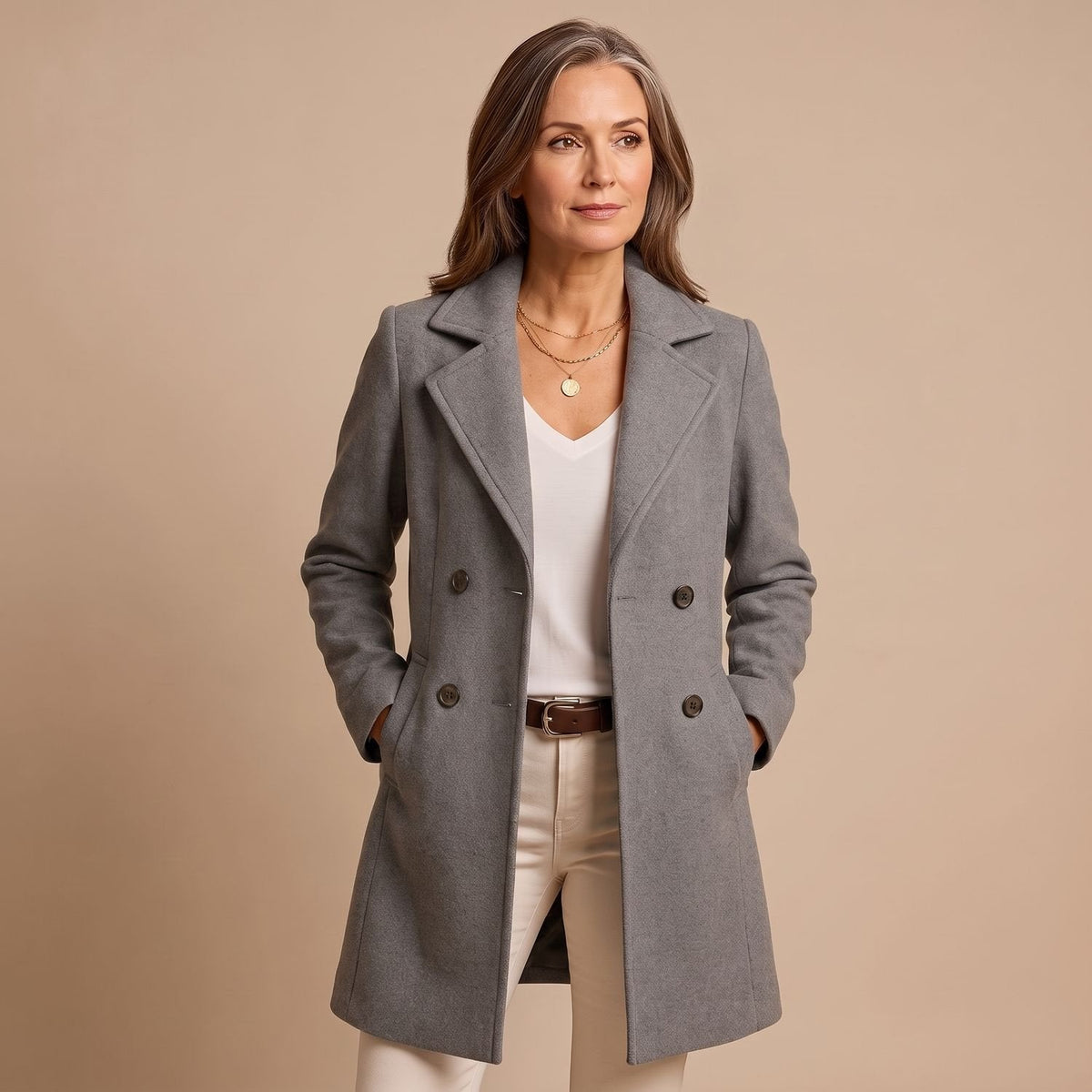 Olivia | Women's Tailored Single-Breasted Wool Coat