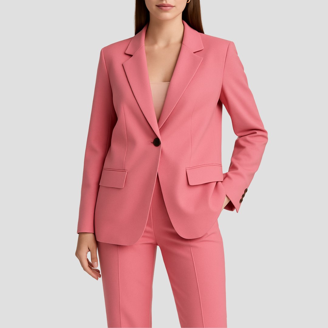 Eleanor | Women's Tailored Single-Button Blazer Straight-Leg Pants Two-Piece Suit