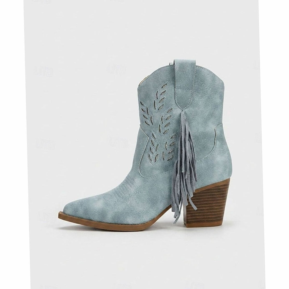 Emma | Women's Tasseled Western Cowboy Ankle Boots Block Heel