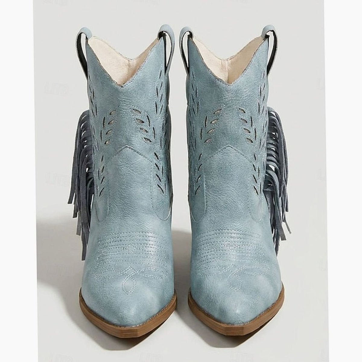 Emma | Women's Tasseled Western Cowboy Ankle Boots Block Heel