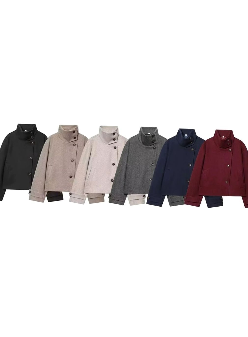 Camila | Women's Vintage High-Neck Stand Collar Wool-Blend Coat