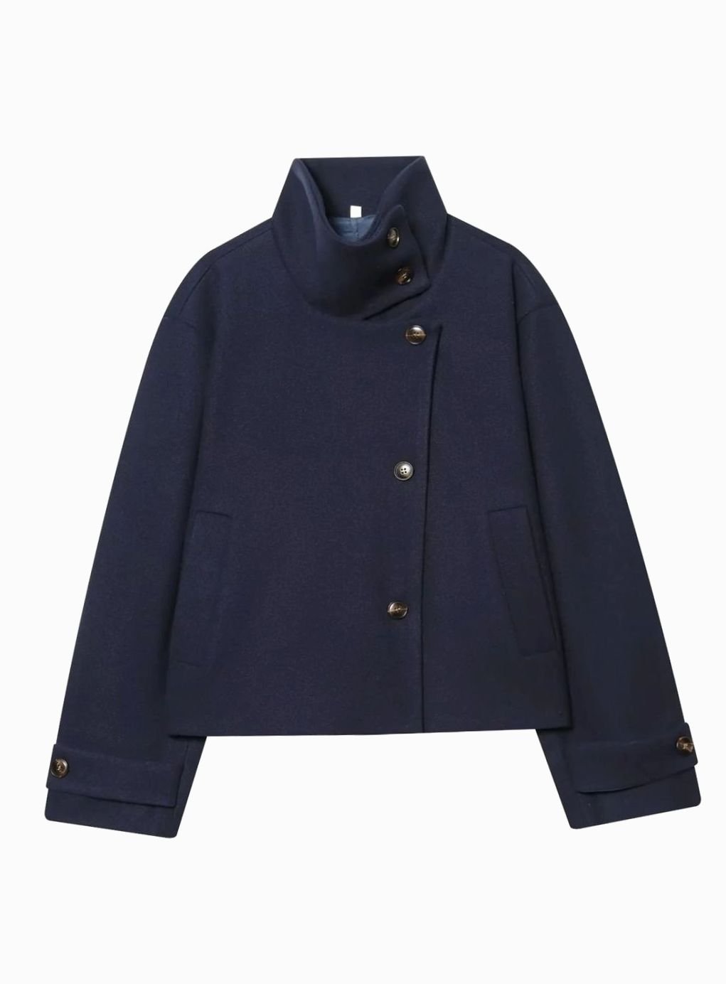 Camila | Women's Vintage High-Neck Stand Collar Wool-Blend Coat