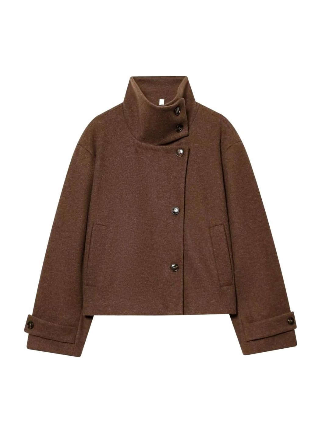 Camila | Women's Vintage High-Neck Stand Collar Wool-Blend Coat
