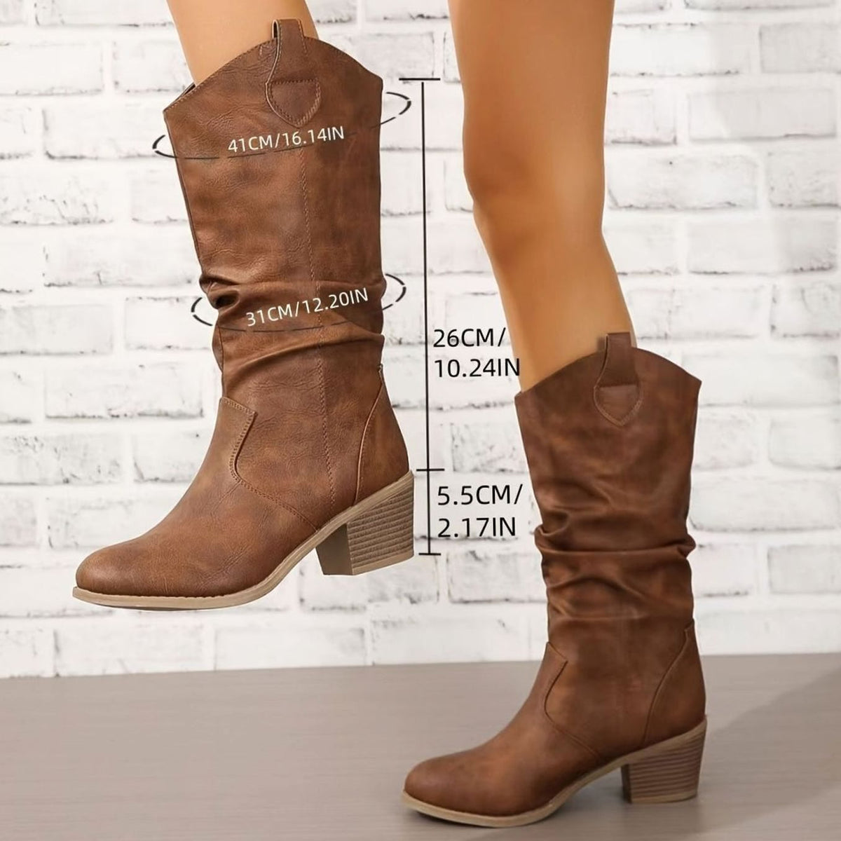 Sophia | Women's Wide-Calf Flat-Heel Pull-On Western Knee-High Boots